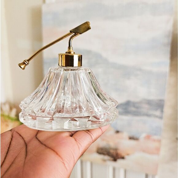 Vintage Pressed Glass Perfume Bottle